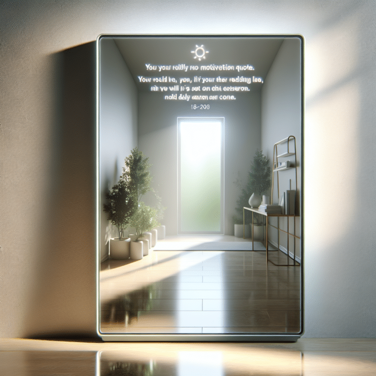 Smart Mirror with Daily Motivation Quotes