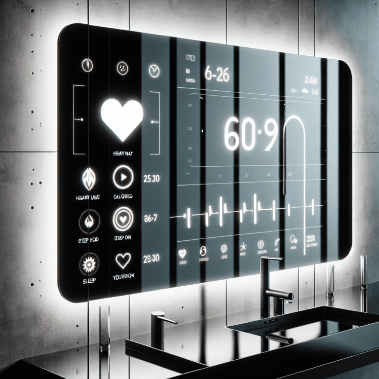 Smart Mirror with Fitness Tracker Display