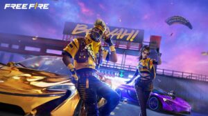 Free Fire characters with sports cars