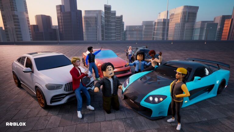 Roblox avatars with cars in the city